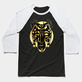 African Mask 1 - Gold Edition Baseball T-Shirt